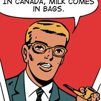In Canada milk comes in bags
