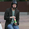 Sad Keanu in a Helmet
