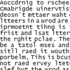 Aoccdrnig to rscheearch... Aoccdrnig to rscheearch...
