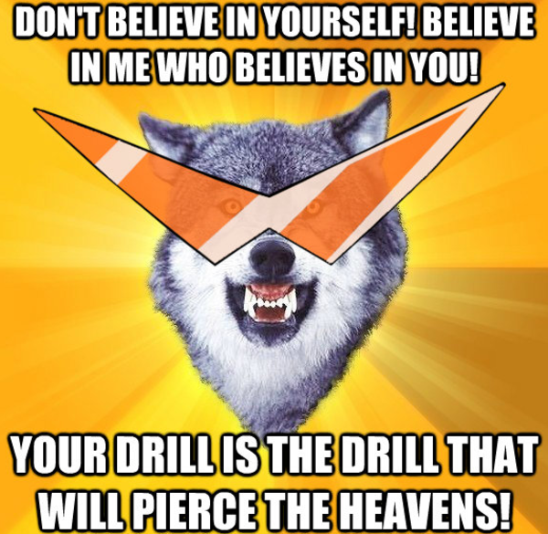 Tengen Toppa Courage Wolfann Kamina Glasses Know Your Meme