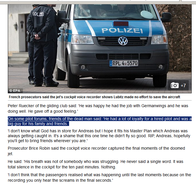 Article about the incident Germanwings Flight 9525 Know Your Meme