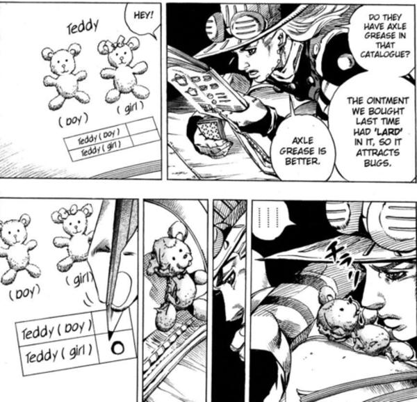 Gyro's teddy bears JoJo's Bizarre Adventure Know Your Meme