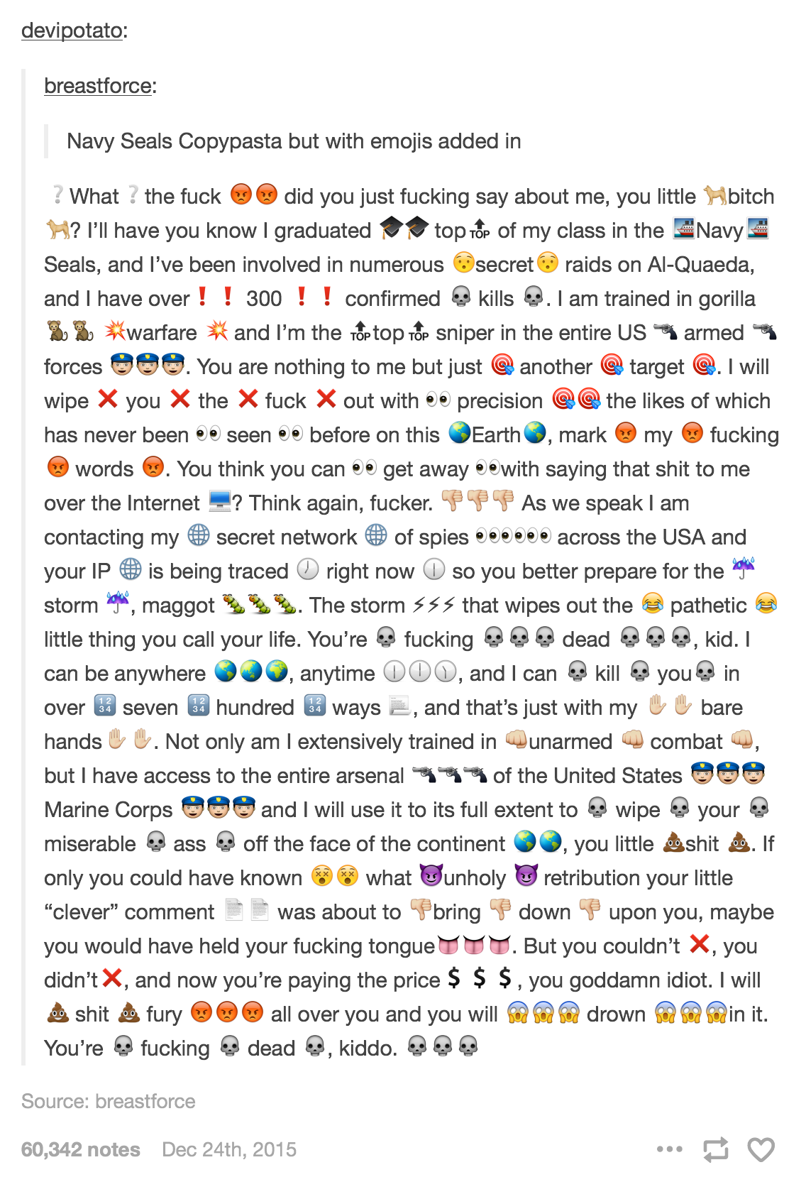 Navy Seals Copypasta with emojis Navy Seal Copypasta Know Your Meme