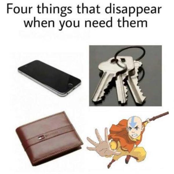 Avatar the Last Airbender Things That Disappear When You Need Them