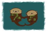 Otters Holding Hands