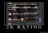 YOU DON'T HAVE A 2K RATING