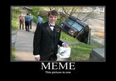 The guy holding a sewing machine, in front of a UPS Truck Accident (the unexplainable picture)