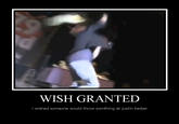 Justin Bieber Gets Hit By A Water Bottle
