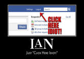 Ian, get off facebook