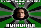 Ten points for/from Gryffindor
