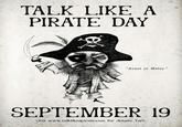 Talk Like A Pirate Day