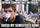 Lazy College Senior