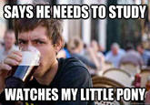 Lazy College Senior
