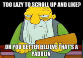That's a Paddlin'