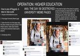 Facebook University Meme Pages