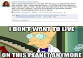 I Don't Want to Live on This Planet Anymore