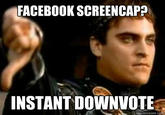 Downvoting Roman / Commodus Thumbsdown