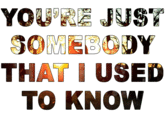 Somebody That I Used To Know