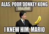 Satoru Iwata Holding Bananas