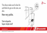 Queensland Rail Etiquette Posters