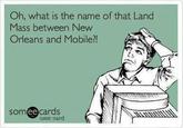 Land Mass between New Orleans and Mobile