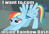 I Want to Cum Inside Rainbow Dash
