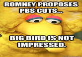 Fired Big Bird / Mitt Romney Hates Big Bird