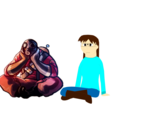Pyro Sitting Down