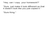 Can I Copy Your Homework?