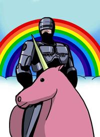Robocop On A Unicorn