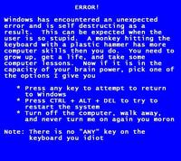 Blue Screen of Death (BSoD)