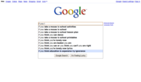 Google Search Box Suggestions