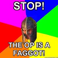OP is a Faggot