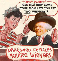 Gee Bill how come your mom﻿ lets you eat two wieners?