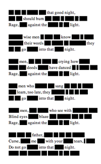 Redactive Poetry Project