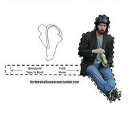 Sad Keanu in a Helmet