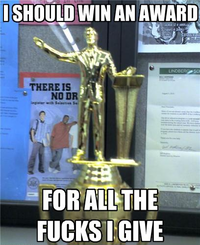Look At All The Fucks I Give