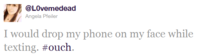Text in Bed, Drop Phone on Face