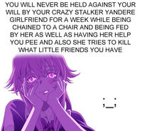 Mirai Nikki Yandere Face/ “Ecstatic Yandere Pose” (恍惚のヤンデレポーズ)