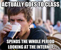 Lazy College Senior
