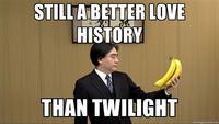 Satoru Iwata Holding Bananas