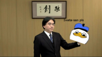 Satoru Iwata Holding Bananas