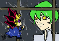Season 0 Kaiba Staring At the Rain Through a Window