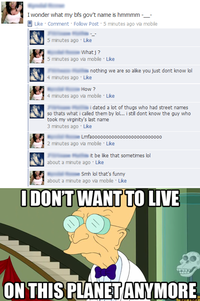 I Don't Want to Live on This Planet Anymore