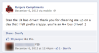 University Compliment Facebook Pages