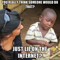 Just Go On The Internet and Tell Lies