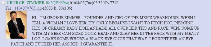 George Zimmer Copypasta