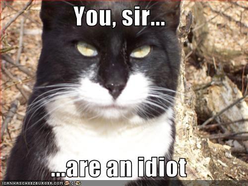 You, sir, are and idiot