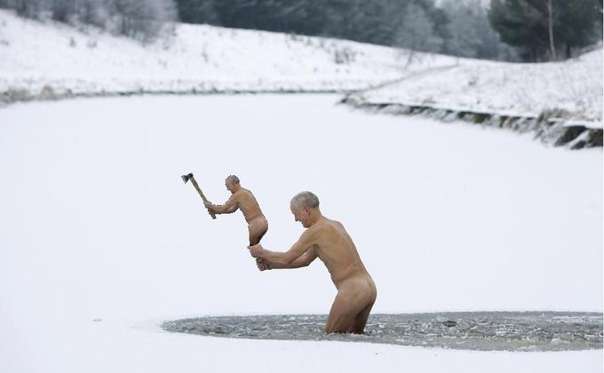 Naked Guy With Axe