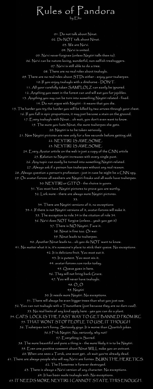 Rules of the Internet